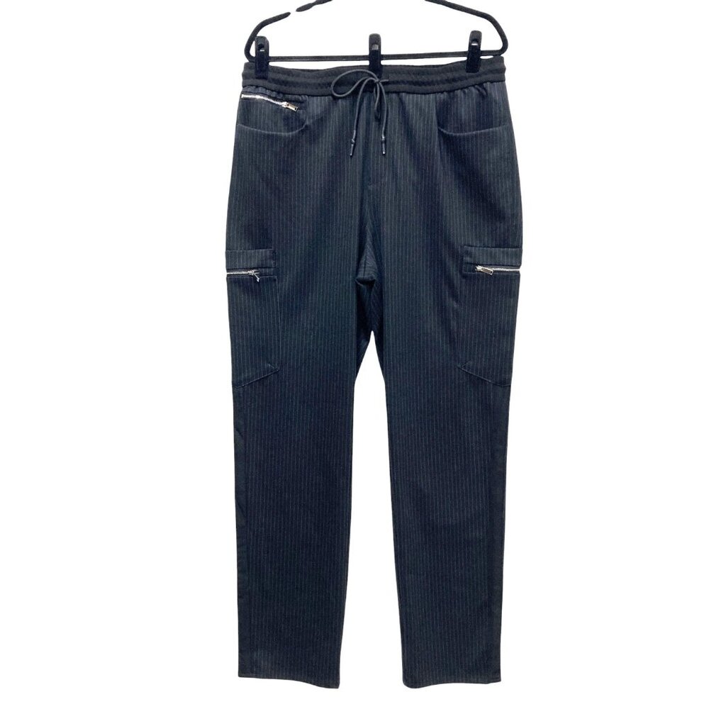 Industry Republic Clothing Men's Sz Large‎ Black Pinstripe Pants, Drawstring NEW